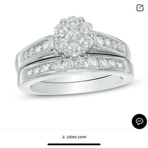 Zales 10k white gold engagement rings size 7.5